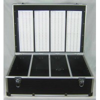 Black Aluminium 1000 CD DVD Flight case with numbered sleeves with lock