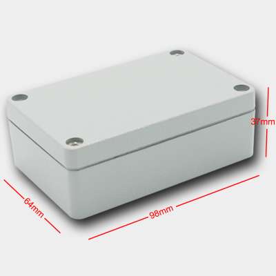 oem newest aluminum waterproof enclosure for din rail 98x64x37mm