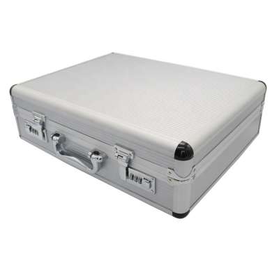 Aluminum equipment case Aluminum silver carrying case with customized logo and foam