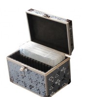 Aluminum CD/DVD storage case hard abs cd box with drawers